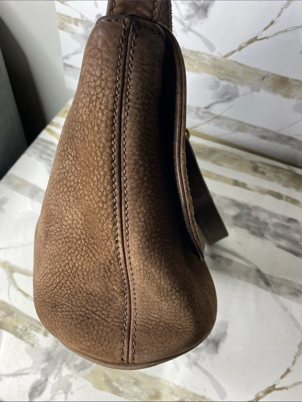 Coach Sonoma Nubuck Pebbled Leather Flap Shoulder Bag/crossbody (Style 4935)